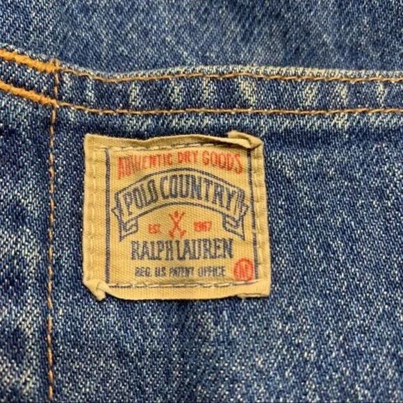 Vintage Ralph Lauren Denim Polo Country Denim Hoodie Sweater Trucker Jacket Sz M - Picture 5 of 13